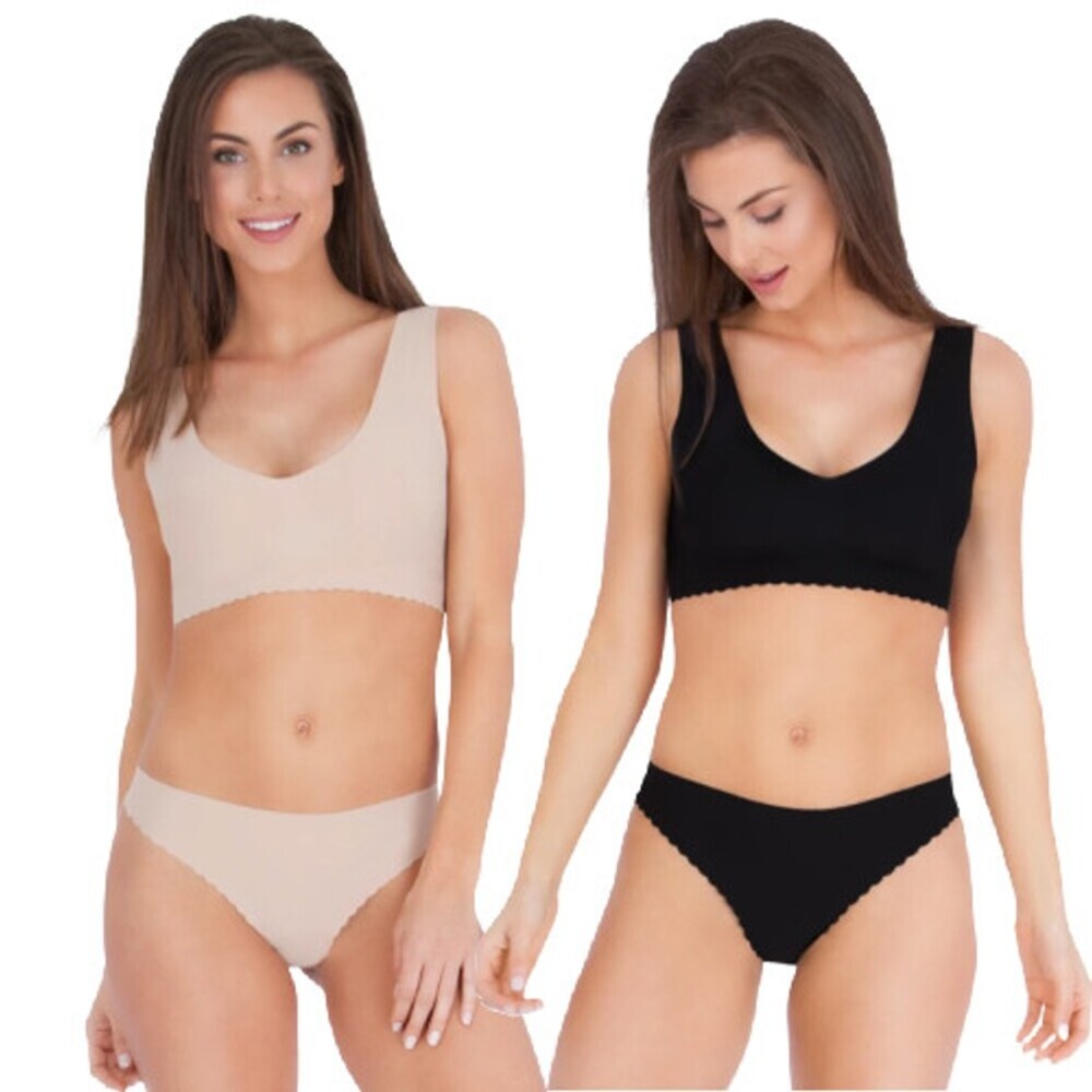 BELLY BANDIT Anti Thong - Leak Resistant Undies Scalloped Stretch Nylon Women's